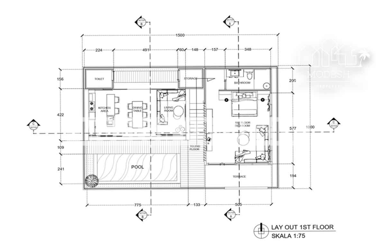 2 Bedrooms Bedrooms, ,2 BathroomsBathrooms,Villa,Leasehold Sale,1505